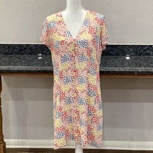 New Rails Helena Flower Meadow Dress Red Yellow Blue Size Large (Item#H011)